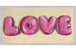 20X40 Donut Love With Silver Frame