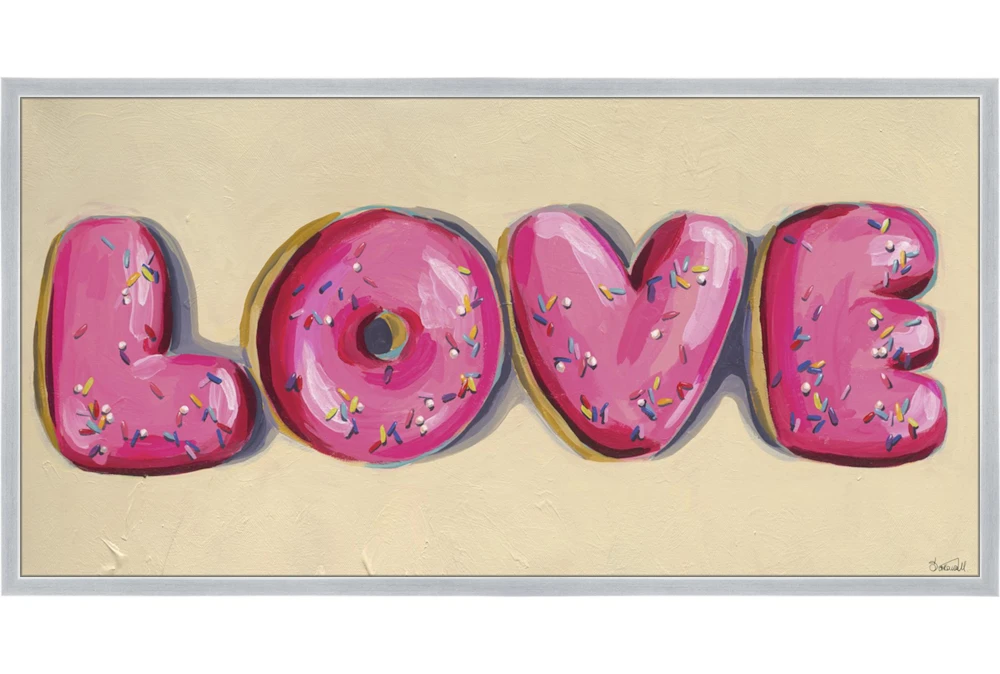 50X26 Donut Love With Silver Frame