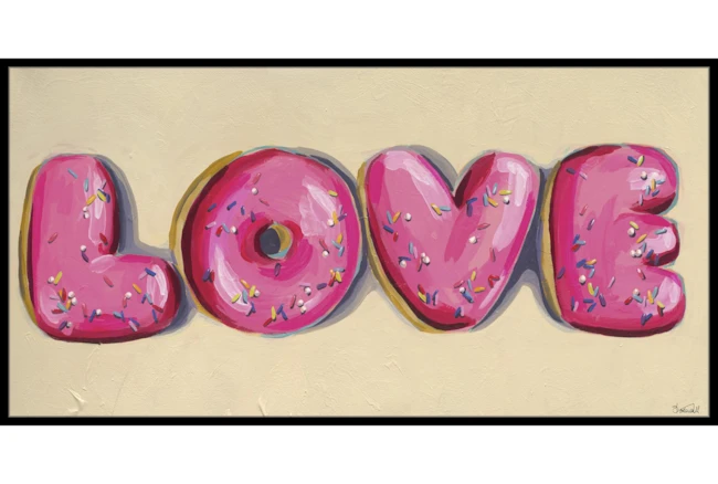 27X54 Donut Love With Black Frame - 360