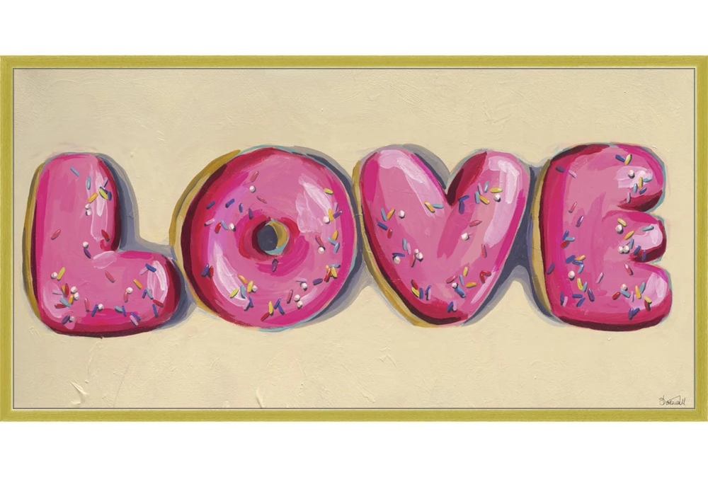 56X29 Donut Love With Gold Frame