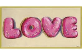 27X54 Donut Love With Gold Frame