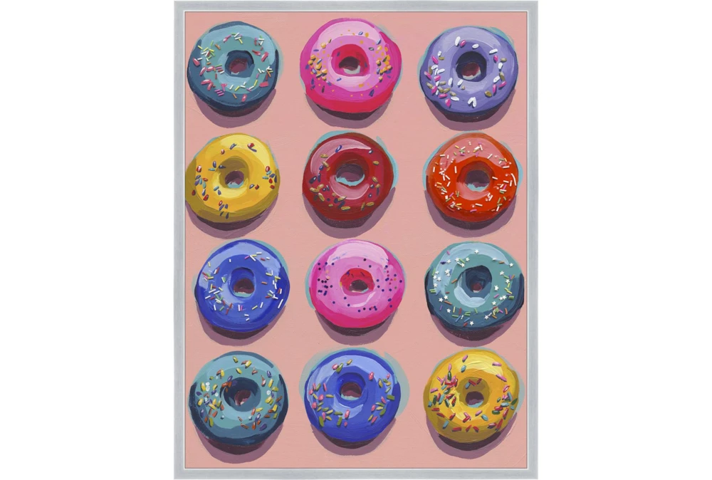 32X42 Dozen Donuts II With Silver Frame