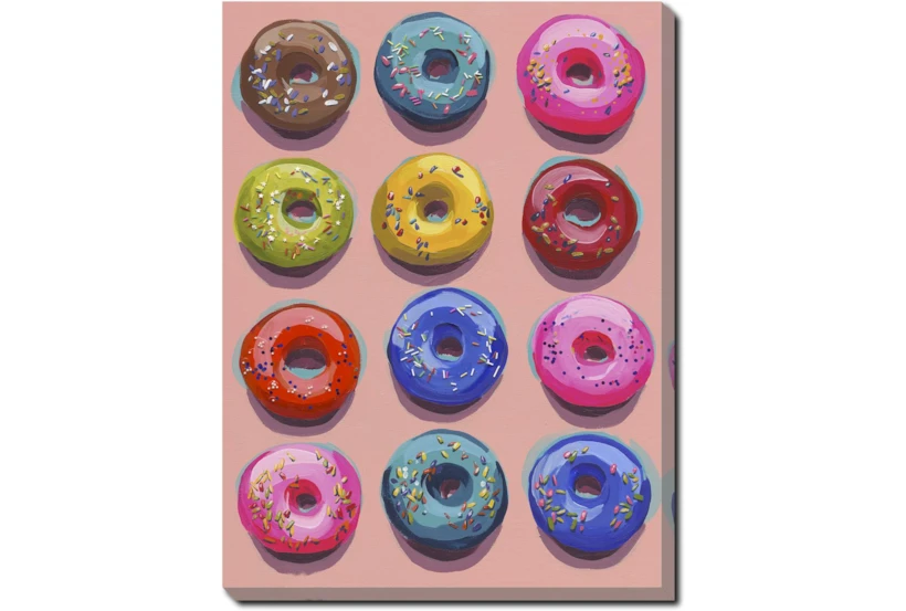 30X40 Dozen Donuts I With Gallery Wrap Canvas - 360