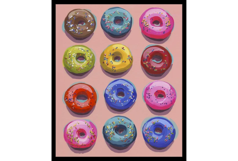 22X26 Dozen Donuts I With Black Frame - 360