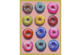 30X40 Dozen Donuts I With Gold Frame