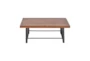 Industrial Metal + Wood Coffee Table - Front