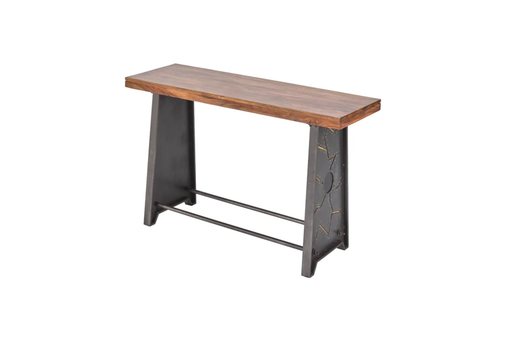 Industrial Metal + Wood Console Table