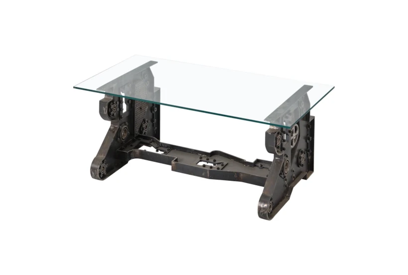 Forgesmith Metal + Glass Coffee Table - 360