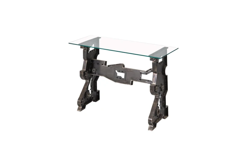 Forgesmith Metal + Glass Console Table - 360