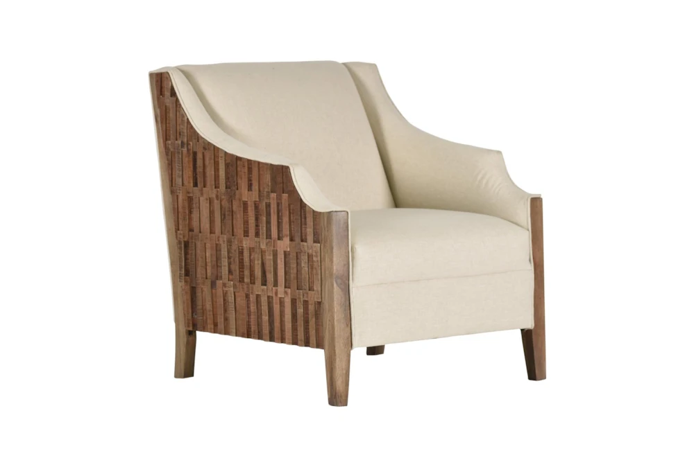 Wood Paneled Accent Chair