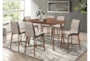 Tomas Upholstered Kitchen Counter Stool With Back Light Grey And Walnut Set Of 2 - Room