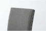 Kingsley Grey/Black Solid Back Kitchen Bar Stool Nailhead Trim - Detail