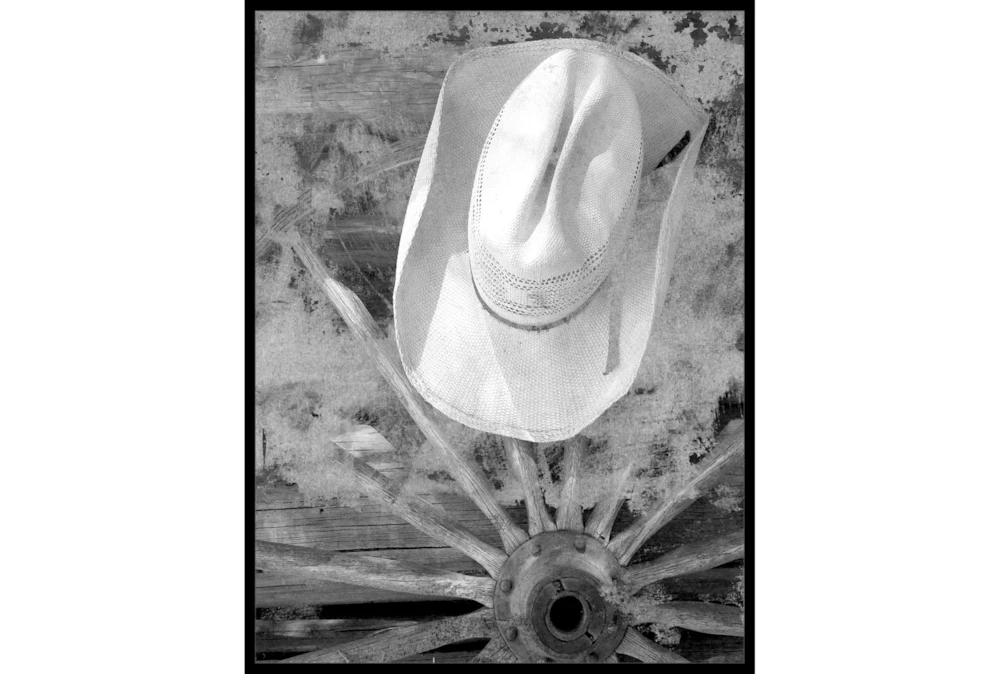 32X42 Cowboy Hat With Black Frame