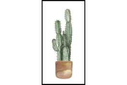 24X48 Tall Cactus With Black Frame