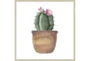 38X38 Blooming Cactus With Champage Frame - Signature