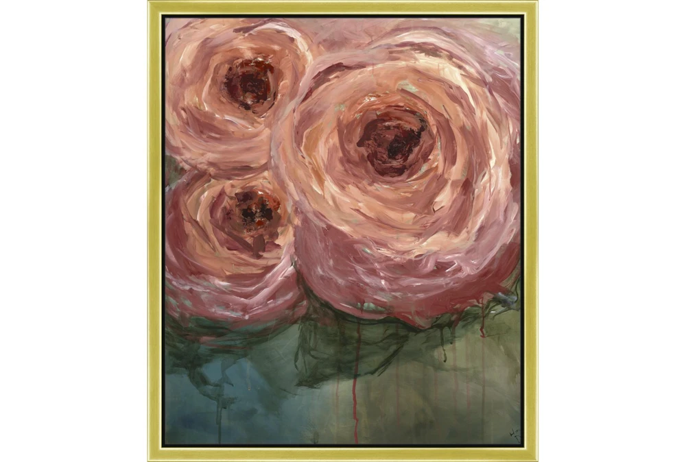 22X26 Blushing Blooms With Gold Frame