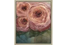 22X26 Blushing Blooms With Champage Frame