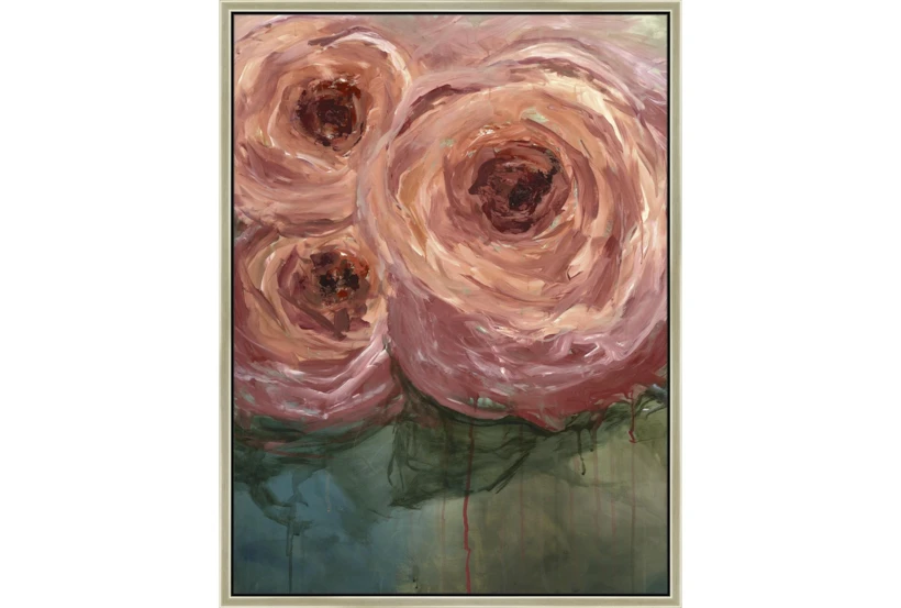 32X42 Blushing Blooms With Champagne Frame - 360