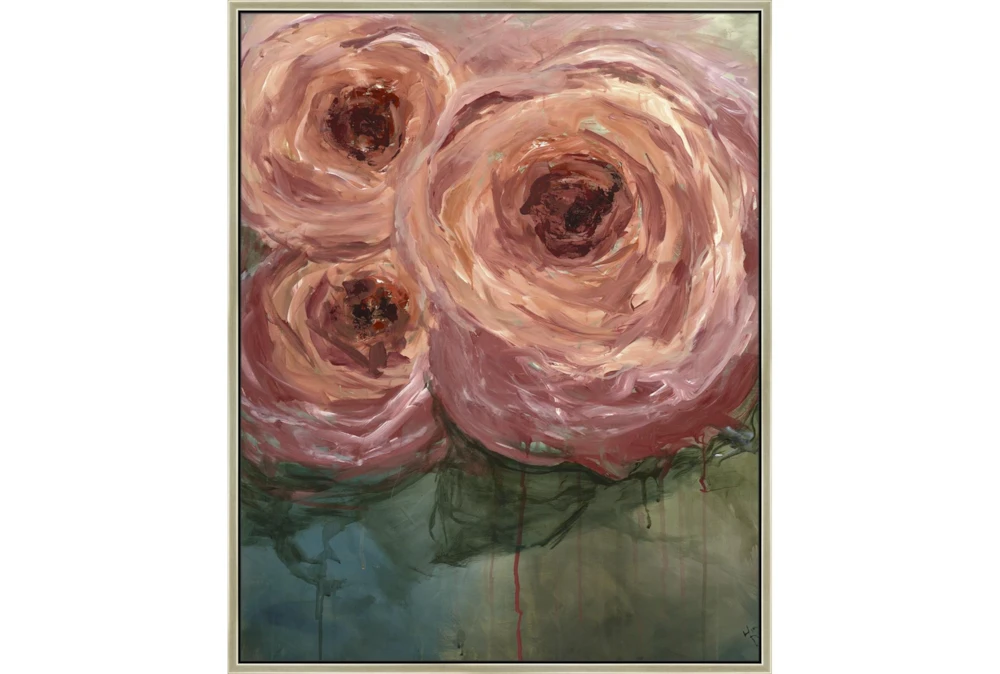 42X52 Blushing Blooms With Champagne Frame