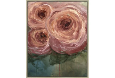 42X52 Blushing Blooms With Champagne Frame
