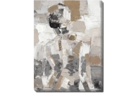 30X40 Tonal Abstract I With Gallery Wrap Canvas