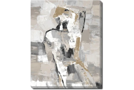 40X50 Tonal Abstract II With Gallery Wrap Canvas