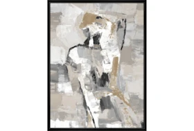 32X42 Tonal Abstract II With Black Frame