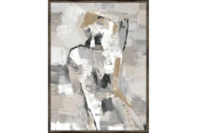 32X42 Tonal Abstract II With Espresso Frame