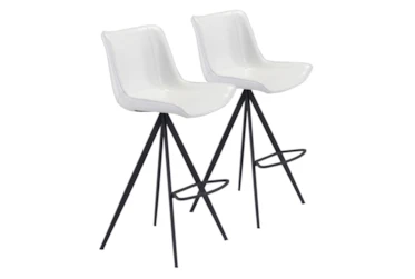 Aki White & Black Bar Chair