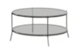 Drew Round Glass Top Coffee Table With Storage - Signature