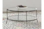 Drew Round Glass Top Coffee Table With Storage - Room