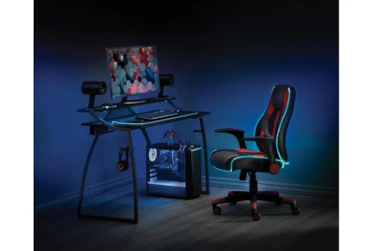 Alias Black 48" Gaming Desk With Usb & Bluetooth Controlled Led Lights