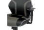 Spectrum Black Gaming Chair With Grey Accents, Adjustable Height Armrests & Battery Operated Led Lights - Detail