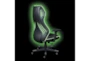 Spectrum Black Gaming Chair With Grey Accents, Adjustable Height Armrests & Battery Operated Led Lights - Detail