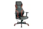 Spectrum Black Gaming Chair With Red Accents, Adjustable Height Armrests & Battery Operated Led Lights - Detail