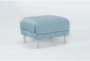 Campagna Teal Ottoman - Side
