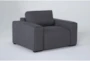 Brandisi Charcoal Armchair - Side