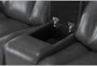 Eastwood Graphite 75" Power Reclining Console Loveseat With Power Headrest & Speakers - Detail