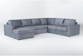 Araceli Graphite 140" 4 Piece Sectional With Left Arm Facing Chaise