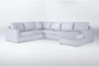 Araceli Dove 140" 4 Piece Sectional With Right Arm Facing Chaise  - Signature