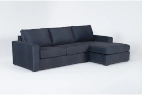 Araceli Denim Blue 107" 2 Piece Sectional With Right Arm Facing Chaise