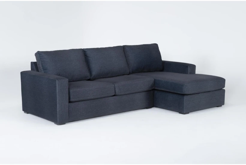Araceli Denim Blue 107" 2 Piece Sectional With Right Arm Facing Chaise - 360