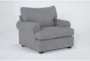Hampstead Graphite 4 Piece Sleeper Sofa, Loveseat, Chair & Ottoman Set - Side