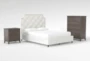 Sophia II King Upholstered Panel 3 Piece Bedroom Set With Candice II Chest Of Drawers + 3-Drawer Nightstand - Signature