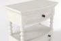 Sophia White II Queen Upholstered Panel 3 Piece Bedroom Set With 2 Kincaid White Open Nightstands - Detail