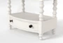 Sophia White II Queen Upholstered Panel 3 Piece Bedroom Set With 2 Kincaid White Open Nightstands - Detail