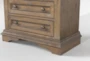 Sophia II King Upholstered Storage 3 Piece Bedroom Set With 2 Chapman 3-Drawer Nightstands - Detail