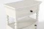 Sophia White II King Upholstered Storage 3 Piece Bedroom Set With Kincaid White 2-Drawer Nightstand + Open Nightstand - Detail