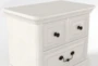 Sophia White II Queen Upholstered Storage 3 Piece Bedroom Set With Kincaid White 2-Drawer Nightstand + Open Nightstand - Detail