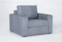 Araceli Graphite 95" Sofa/Loveseat/Chair Set - Side